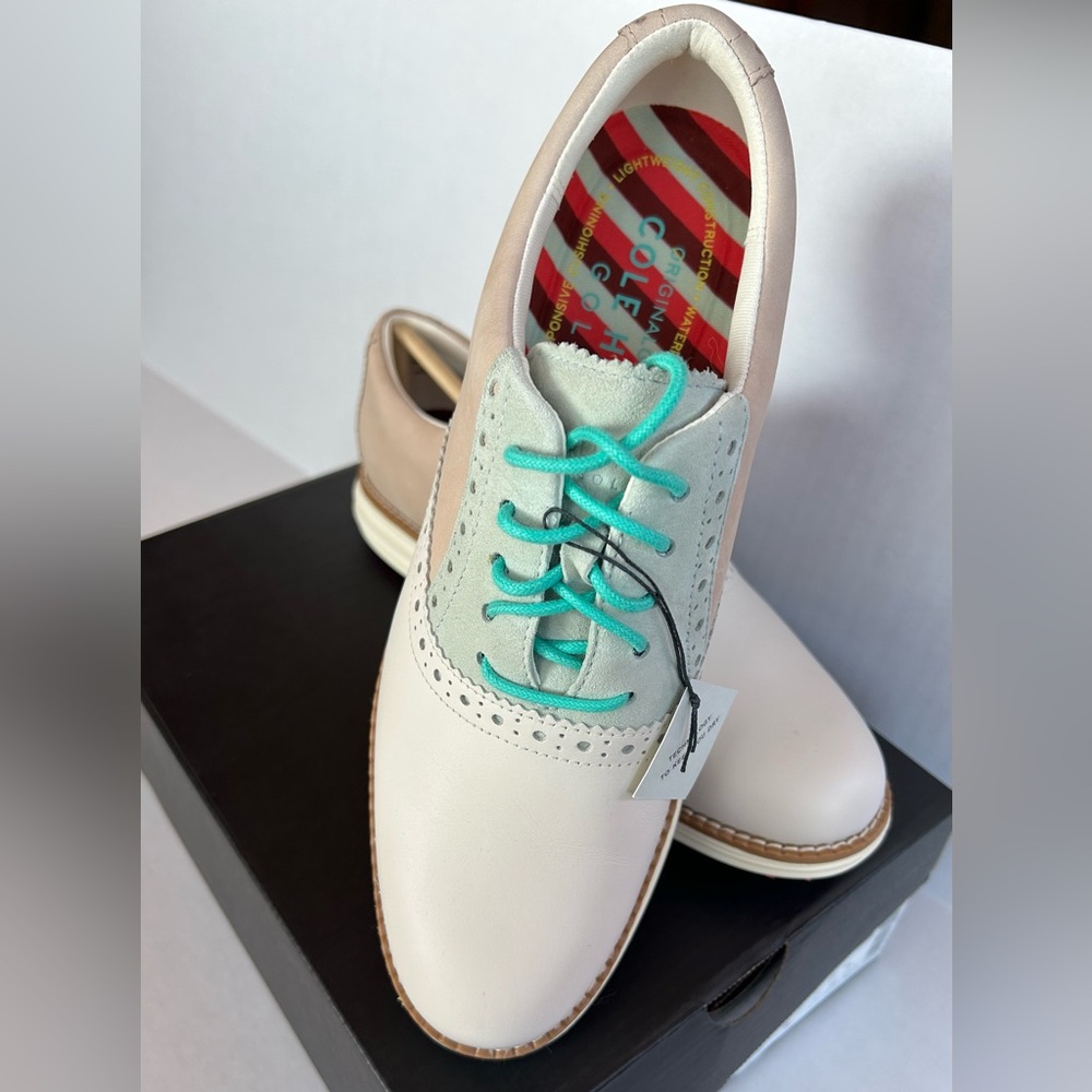 BRAND NEW WOMENS ORIGINALGRAND SHORTWING GOLF SESAME /BLUE GLASS/IVORY
